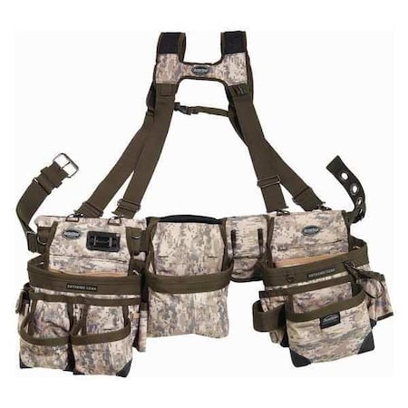 Tool Belt, Framers Rig, 3 Bag, Digital Camo, Digital Camo, 1680 Heavy Duty Poly Fabric, 29 Pockets MPN:55185-DIGC