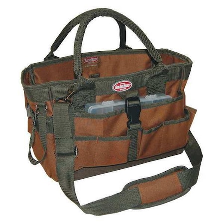 Tool Tote, Soft, 12 Pocket, 16 x 7 x 8.5, Double Wall 600 Poly Ripstop Fabric, 12 Pockets MPN:60088