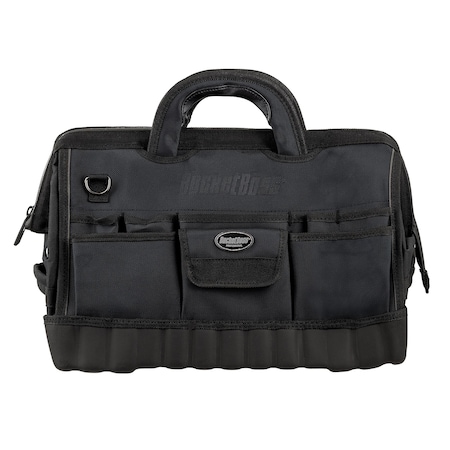The Pro Gatemouth 18 Tool Bag, 1680 Heavy-Duty Poly Fabric, 17 Pockets MPN:64018