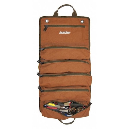 Tool Pouch, Wrench Roll, Brown, Canvas, 6 Pockets MPN:74004