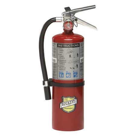 Fire Extinguisher, 5 lb Capacity, Class ABC, UL Rating3A:40B:C, Monoammonium Phosphate MPN:10914