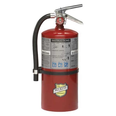 Fire Extinguisher, 10 lb Capacity, Class ABC, UL Rating4A:60B:C, Monoammonium Phosphate MPN:11310