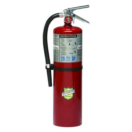Fire Extinguisher, 10 lb Capacity, Class ABC, UL Rating4A:80B:C, Monoammonium Phosphate MPN:11340