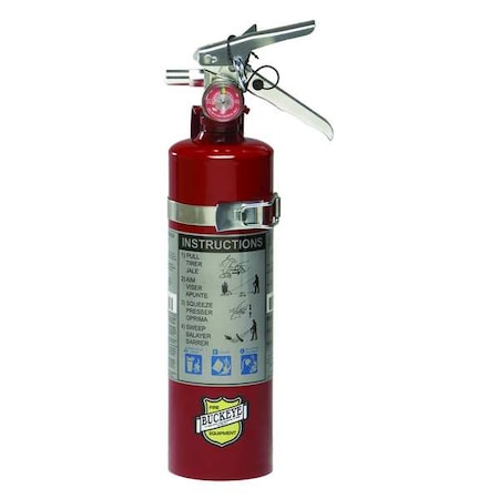 Fire Extinguisher, Class ABC, UL Rating 1A:10B:C, Rechargeable, 2.5 lb capacity, 15 ft Range MPN:13315