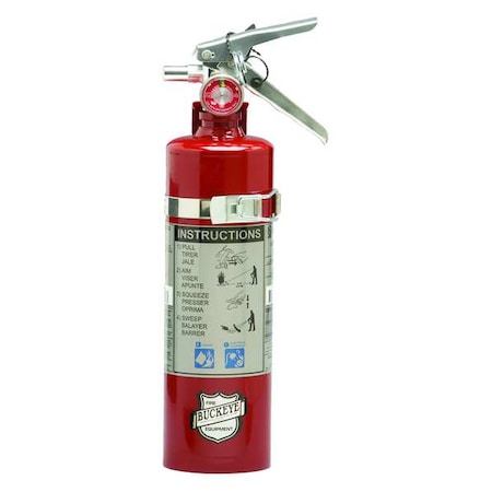 Fire Extinguisher, 2.5 lb Capacity, Class BC, UL Rating10B:C, Sodium Bicarbonate MPN:13415