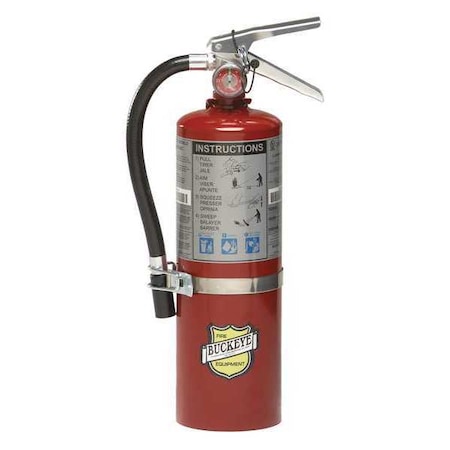 Fire Extinguisher, 5 lb Capacity, Class ABC, UL Rating3A:40B:C, Monoammonium Phosphate MPN:25614