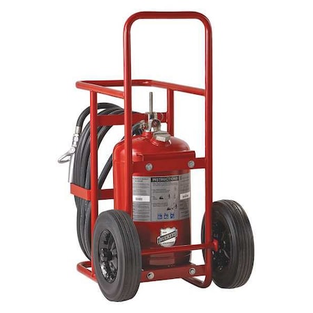 Wheeled Fire Extinguisher, 125 lb Capacity, Class ABC, UL Rating30A:240B:C, Monoammonium Phosphate MPN:30110