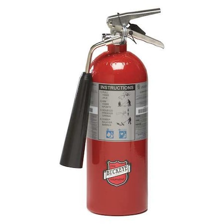 Fire Extinguisher, 5 lb Capacity, Class BC, UL Rating5B:C, Carbon Dioxide MPN:45100