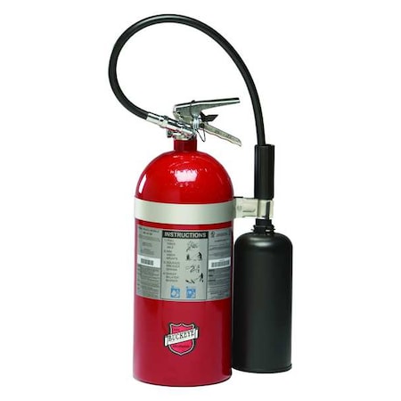 Fire Extinguisher, 10 lb Capacity, Class BC, UL Rating10B:C, Carbon Dioxide MPN:45600
