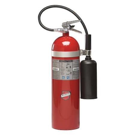 Fire Extinguisher, 15 lb Capacity, Class BC, UL Rating10B:C, Carbon Dioxide MPN:46100