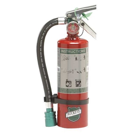 Fire Extinguisher, 2.5 lb Capacity, Class BC, UL Rating2B:C, HCFC 8 to 10 sec, Discharge Time: MPN:70259