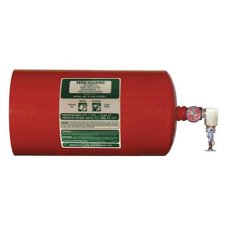 Automatic Spot Protection, 18 lb Capacity, Class BC, UL Rating10B:C, Halotron 5 sec, Discharge Time: MPN:87105