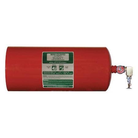 Automatic Spot Protection, 25 lb Capacity, Class BC, UL Rating10B:C, Halotron 5 sec, Discharge Time: MPN:87205