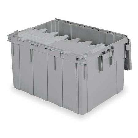 Attached Lid Container, 28 gal Volume Cap., 28 in L, 21 in W, 15 1/2 in H, Plastic, Steel Hinge MPN:39280