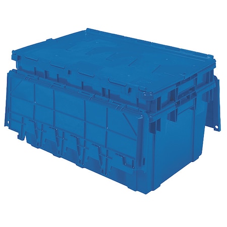 Attached Lid Container, 16.83 gal Volume Cap., 27 in L, 17 in W, 12 1/2 in H, Plastic, Blue MPN:AR2717120209000