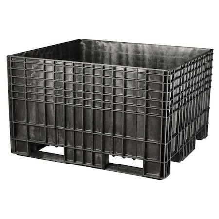 Bulk Container 25.9 cu ft Volume Cap., 48 in L, 44 in W, 29 3/8 in H, Plastic, Black MPN:BF4844290010000