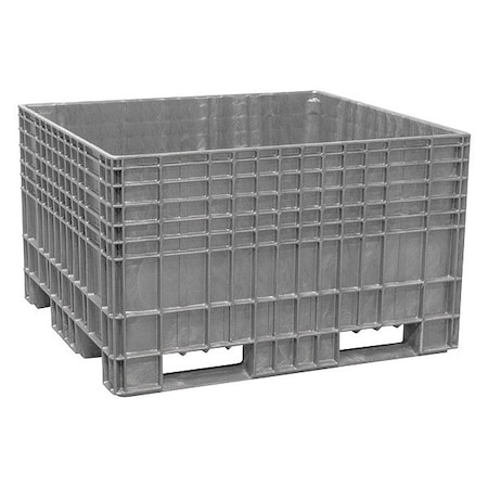 Bulk Container 25.9 cu ft Volume Cap., 48 in L, 44 in W, 29 3/8 in H, Plastic, Gray MPN:BF4844290051000