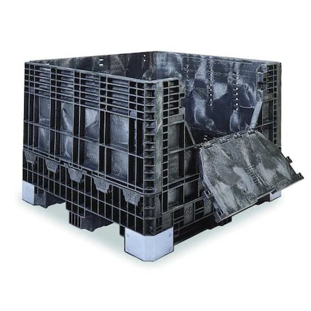 Collapsible Bulk Container 28.3 cu ft Volume Cap., 47 5/8 in L, 44 5/8 in W, 34 in H, Plastic MPN:BH4845342010000