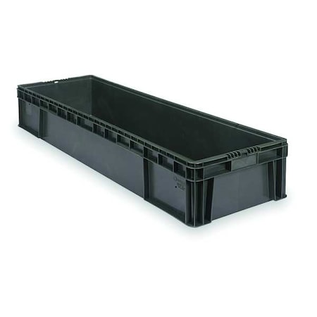 Solid & Stackable Straight Wall Storage Container, 18 gal, 48 in L x 15 in W x 7-1/2 in H, Gray MPN:SW4815080201000
