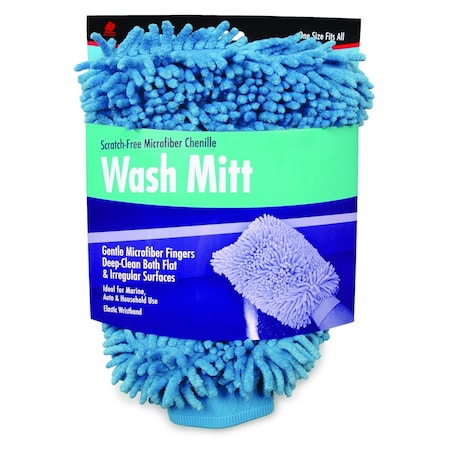 Microfiber Blue Chenille Wash Mitt MPN:68573