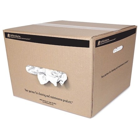 Recycled Cotton T-shirt Cleaning Cloth 25 lb. Varies, White MPN:10524