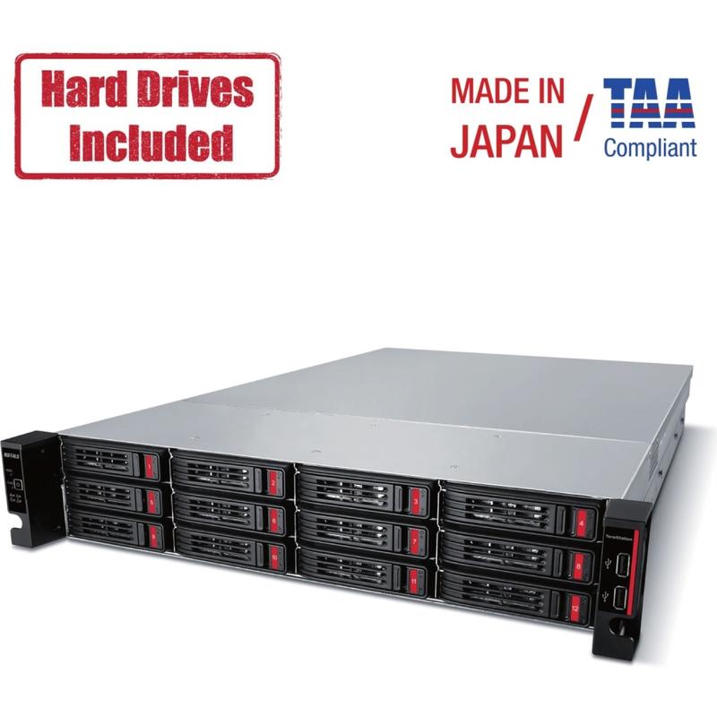 Buffalo TeraStation 51210RH Rackmount 40 TB NAS (10TB x 4) Hard Drives Included - Annapurna Labs Alpine AL-314 1.70 GHz - 12 x HDD Supported - 4 x HDD Installed - 40 TB Installed HDD Capacity - 8 GB RAM DDR3 SDRAM - Serial ATA/600 Controller MPN:TS51210RH