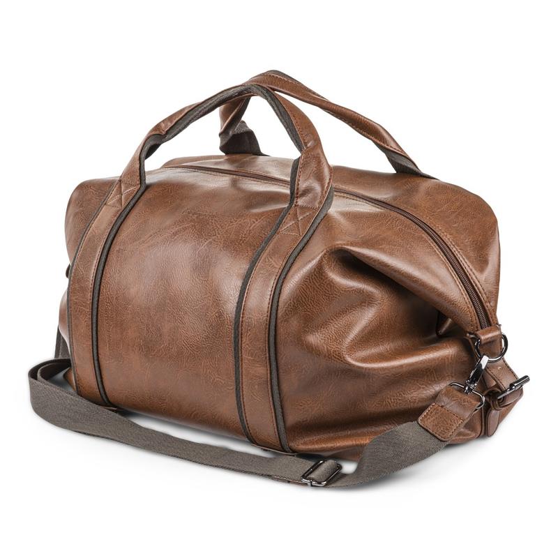 Bugatti Valentino Vegan Leather Duffel Bag, 11-3/4inH x 16inW x 8-1/2inD, Cognac MPN:DUF623-COGNAC