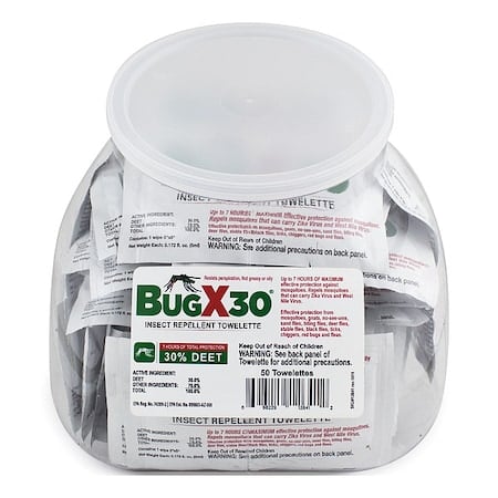 Insect Repel Wipes, 0.172 oz, Packet, PK50 MPN:18-760