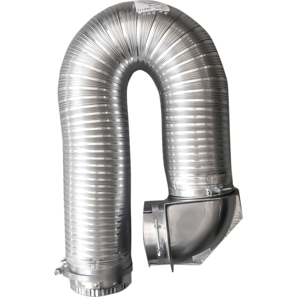 Builders Best 4in x 8ft UL Transition-Duct Single-Elbow Kit - For Dryer, Bathroom, Ventilation Fan MPN:111718