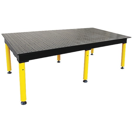 Wldng Table, Hvy Dty Legs, 8x4 ft.x36.5
