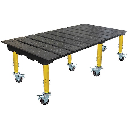 Modular Wldng Table, Adj. Legs, 6.5x3 ft. MPN:TMR57838
