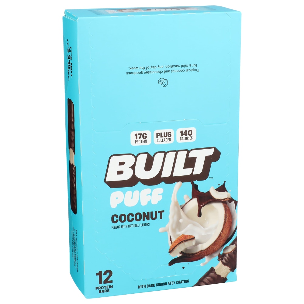 Built Puff Protein Bars, Coconut, 1.41 Oz, Total Qty 12 MPN:PFB0002