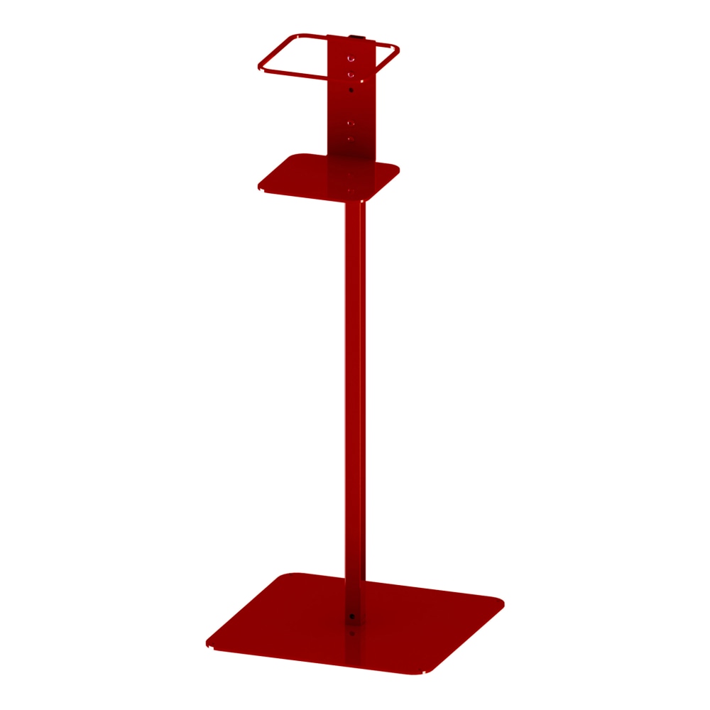 Built Sanitizer Floor Stand, 37in x 14in x 14in, Red MPN:123351-3001
