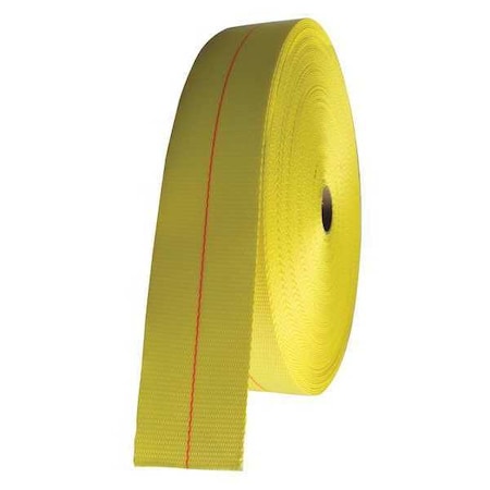 Bulk Webbing, Yellow, 50 ft. L, 4