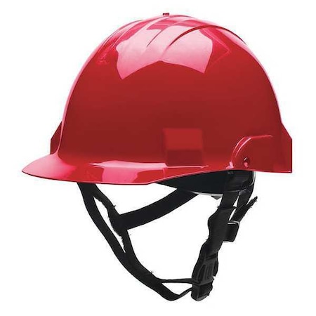Fire/Rescue Helmet, Thermoplastic, Standard Sure-Lock® Ratchet Headband, Red, Front Brim MPN:A2RDS