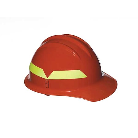 Fire Helmet, Thermoplastic, 6 pt Ratchet, Orange, Fits Hat Size 6-1/2 to 8, Front Brim MPN:FCORR