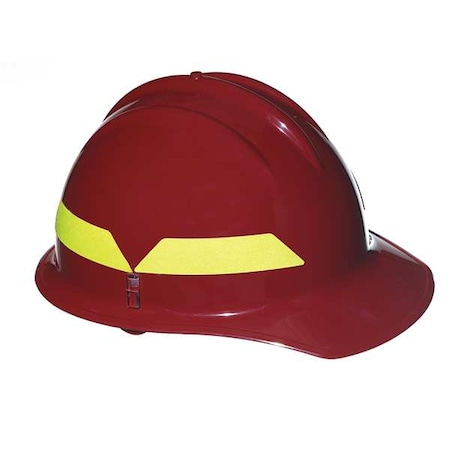 Fire Helmet, Thermoplastic, 6 pt Ratchet, Red, Fits Hat Size 6-1/2 to 8, Front Brim MPN:FCRDR