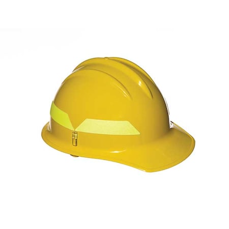 Fire Helmet, Thermoplastic, 6 pt Ratchet, Yellow, Fits Hat Size 6-1/2 to 8, Front Brim MPN:FCYLR