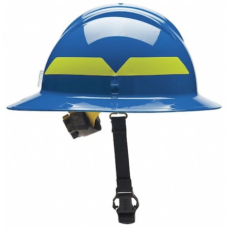Wildland Fire Helmet, Thermoplastic, 6-Point Sure-Lock® Ratchet, Blue, Fits Hat Size 6-1/2 to 8 MPN:FHBLR