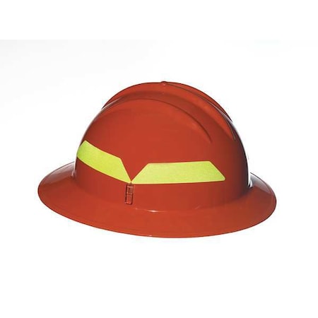 Fire Helmet, Thermoplastic, 6 pt Ratchet, Orange, Fits Hat Size 6-1/2 to 8, Full-Brim MPN:FHORR