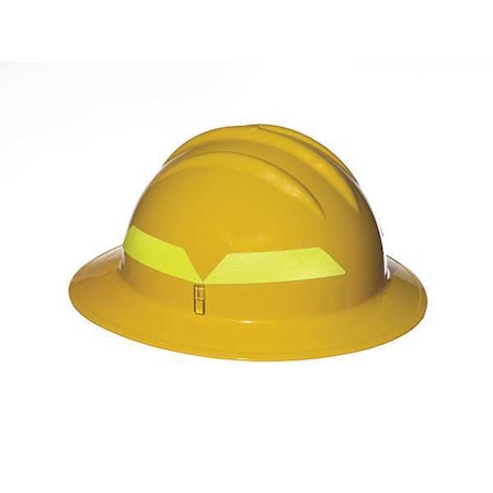 Fire Helmet, Thermoplastic, 6 pt Ratchet, Yellow, Fits Hat Size 6-1/2 to 8, Full-Brim MPN:FHYLR