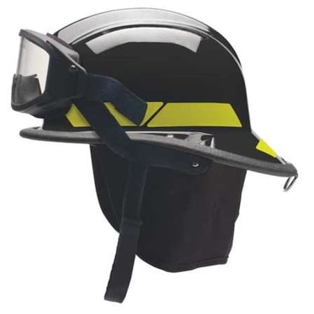 Fire Helmet, Black, Modern, Thermoplastic, 4 pt Ratchet, Fits Hat Size 6-1/2 to 8 MPN:LTXBKGIZ4