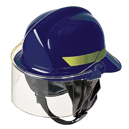 Fire Helmet, Thermoplastic, 4 pt Ratchet, Blue, Fits Hat Size 6-1/2 to 8, Modern MPN:LTXBL