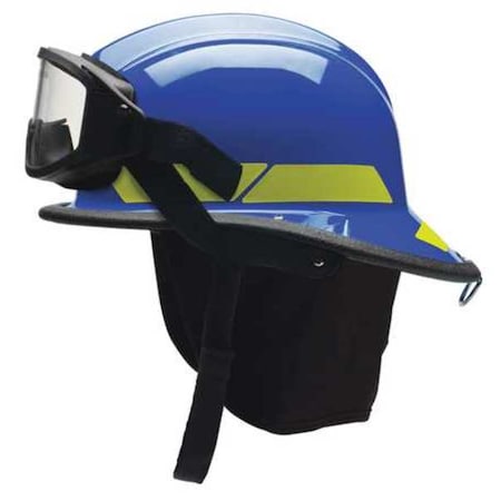 Fire Helmet, Blue, Modern, Thermoplastic, 4 pt Ratchet, Fits Hat Size 6-1/2 to 8 MPN:LTXBLGIZ4