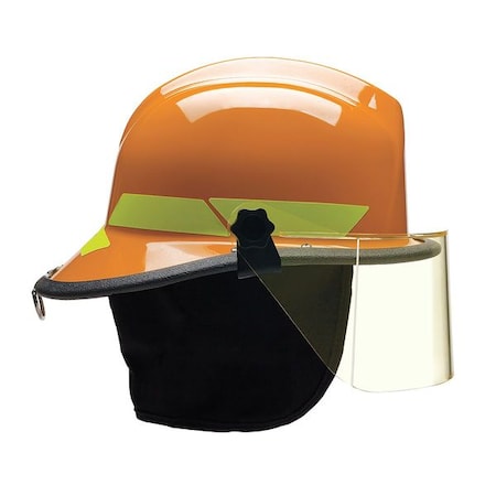 Fire Helmet, Thermoplastic, 4-Point Sure-Lock® Ratchet, Orange, Fits Hat Size 6-1/2 to 8, Modern MPN:LTXOR