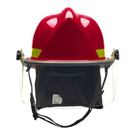 Fire Helmet, Thermoplastic, 4 pt Ratchet, Red, Fits Hat Size 6-1/2 to 8, Modern MPN:LTXRD
