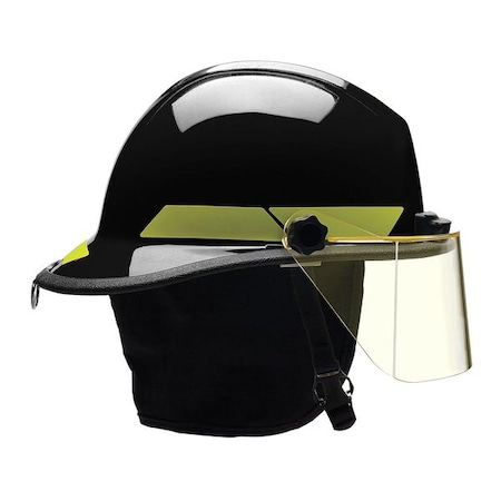 Fire Helmet, Thermoplastic, 6-Point Sure-Lock® Ratchet, Black, Fits Hat Size 6-1/2 to 8, Modern MPN:PXSBKTL