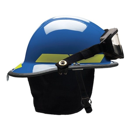 Fire Helmet, Thermoplastic, 6-Point Sure-Lock® Ratchet, Blue, Fits Hat Size 6-1/2 to 8, Modern MPN:PXSBLGIZ2