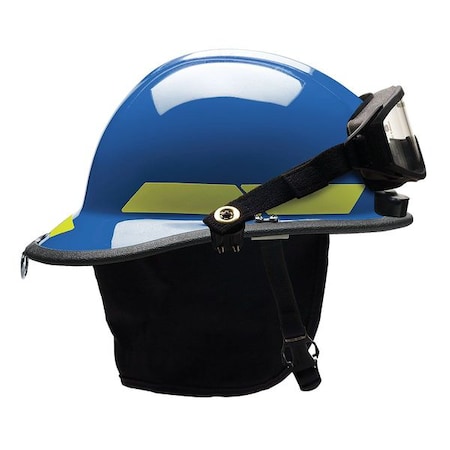 Fire Helmet, Thermoplastic, 6-Point Sure-Lock® Ratchet, Blue, Fits Hat Size 6-1/2 to 8, Modern MPN:PXSBLTLGIZ2