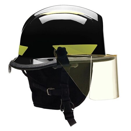 Fire/Rescue Helmet, Thermoplastic, 4-Point Sure-Lock® Ratchet, Black, Fits Hat Size 6-1/2 to 8 MPN:URXBKR330
